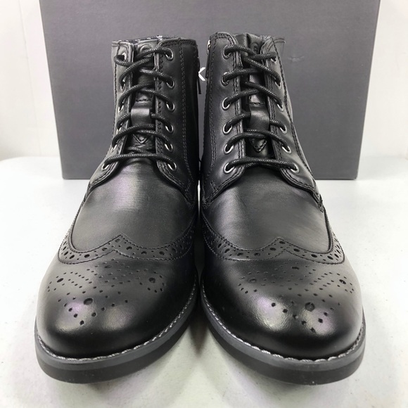 rockport black wingtip shoes